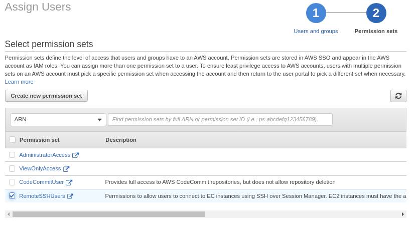 SSO form for assigning users page 2